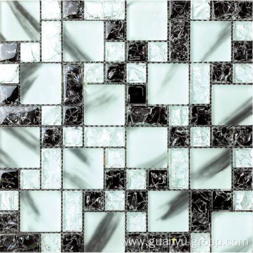 Crystal ice cracked glass mosaic